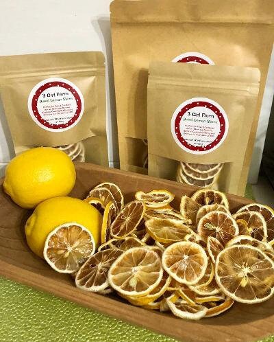 Dried Dehydrated Lemon Slices Cocktail Garnish Mixology Bar Gifts Herbal Infusion Tea Happy Hour Entertaining Bar Party Drinks