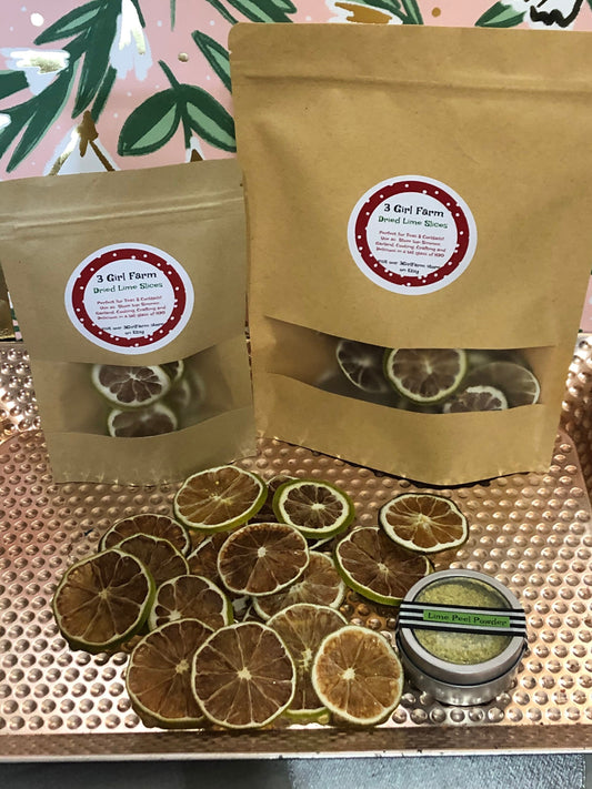 Dehydrated Dried Lime Slices Cocktail Garnish Fun Gin Tea Infusion Crafting Aromatic Scents Holiday Gifts Vacation Labor Day Bar Mixology